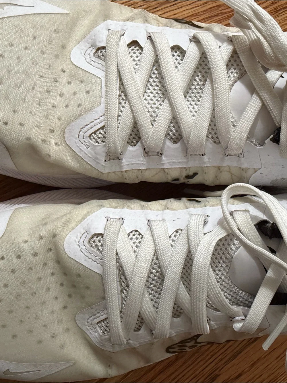 Nike Women’s White Athletic Sneakers with Leopard-Print Swoosh
